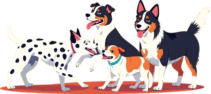 Dogs playing